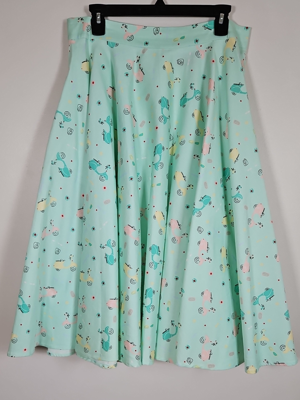 Voodoo Vixen Lilly Scooter Skirt Flare XL Mint Retro Pinup Indie Pockets Artsy